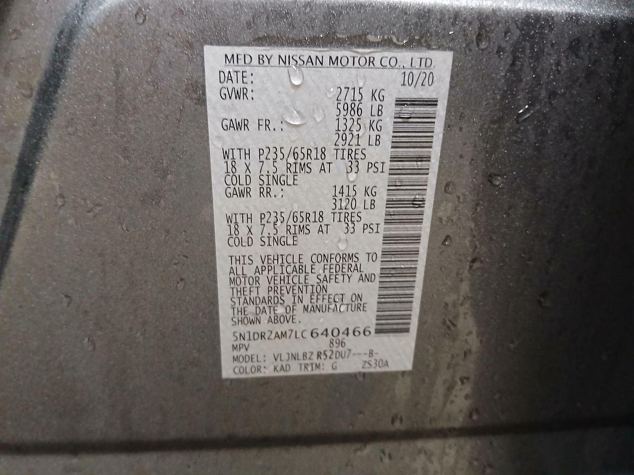 Engine ECM Electronic Control Module 3.5L 6 Cylinder Fits 20 PATHFINDER 3013432