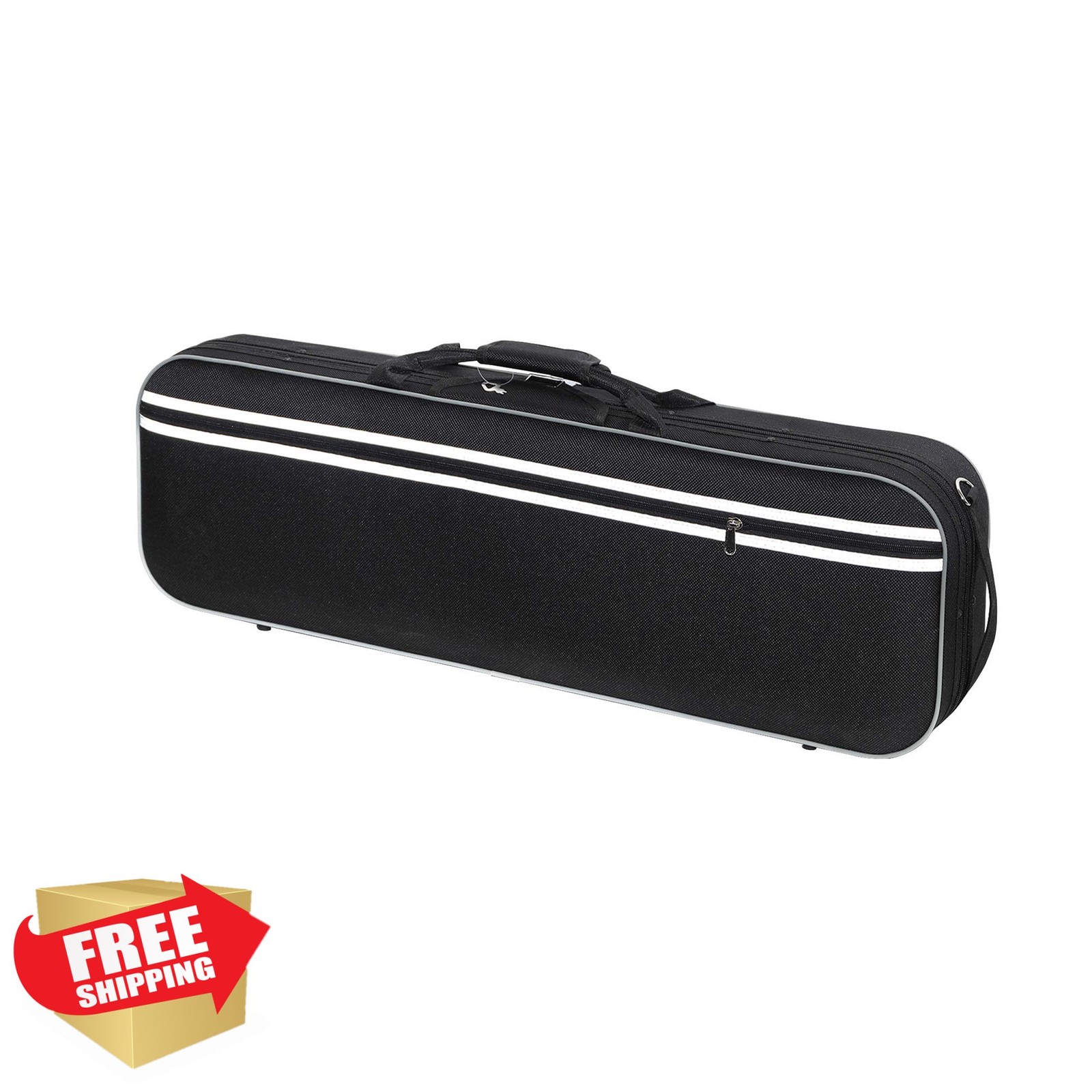 MIandVI Violin Case 3/4 Size 3.3lb Black Hard-Shell