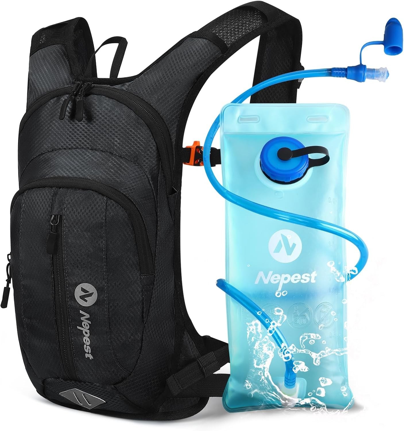 Hydration Pack Backpack for Women & Men, Lightweight Water Backpack with 2L W...