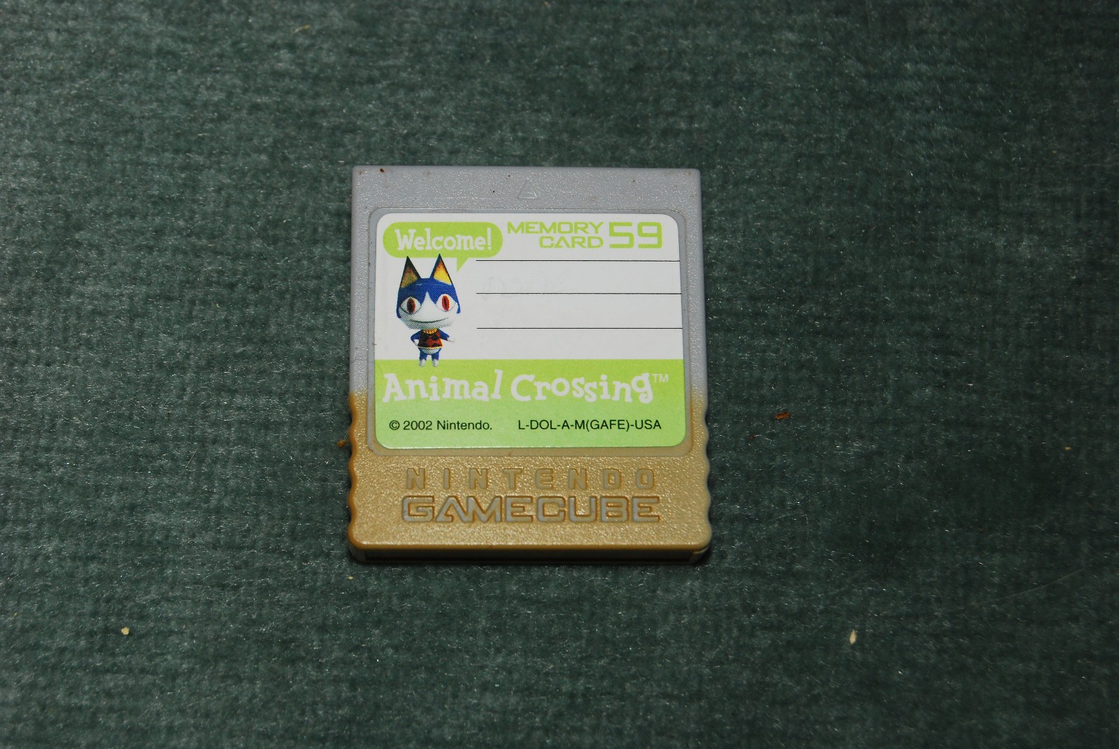 Genuine Nintendo GameCube Animal Crossing Memory Card 59 DOL-008 Tested Working