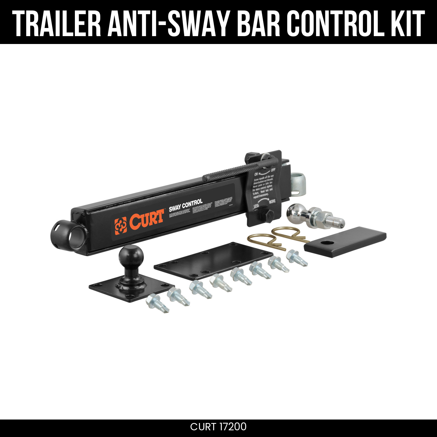 CURT Trailer Anti-Sway Bar Control Kit for Weight Distribution Hitch 17200