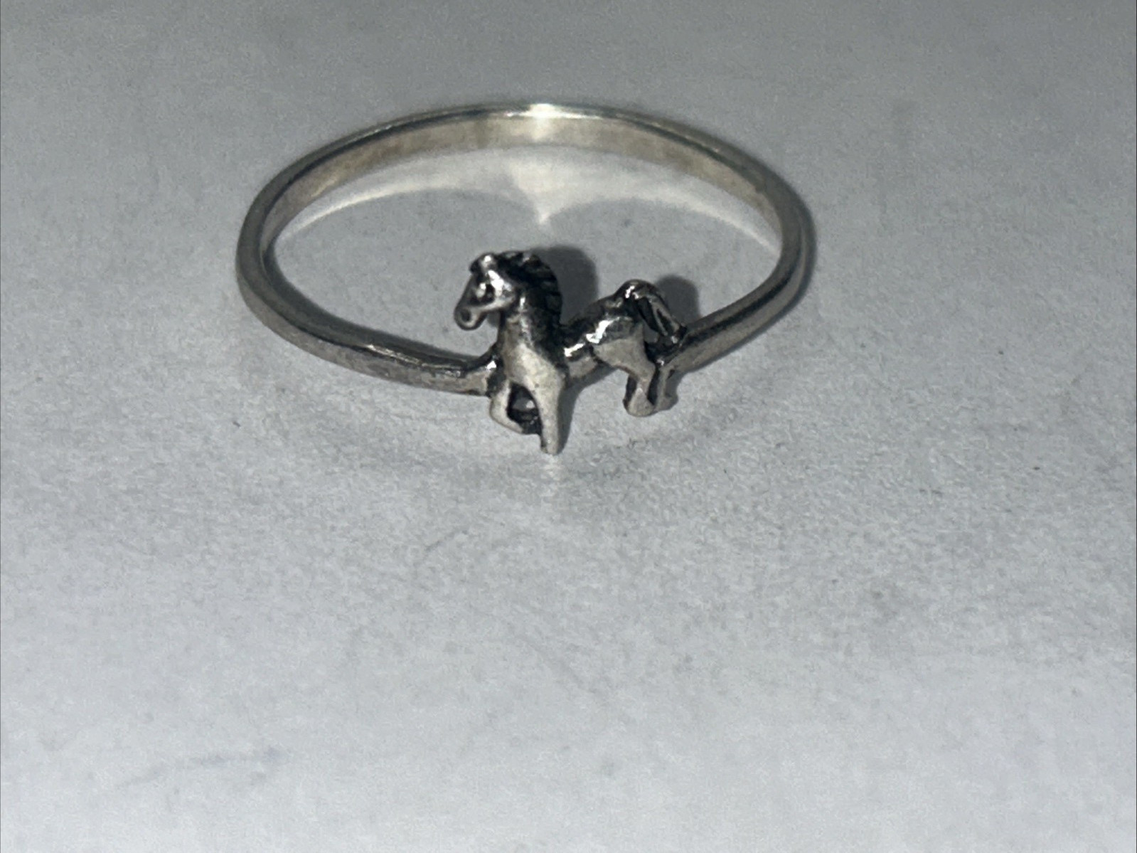 Sterling Silver Horse Ring 925 Size 8