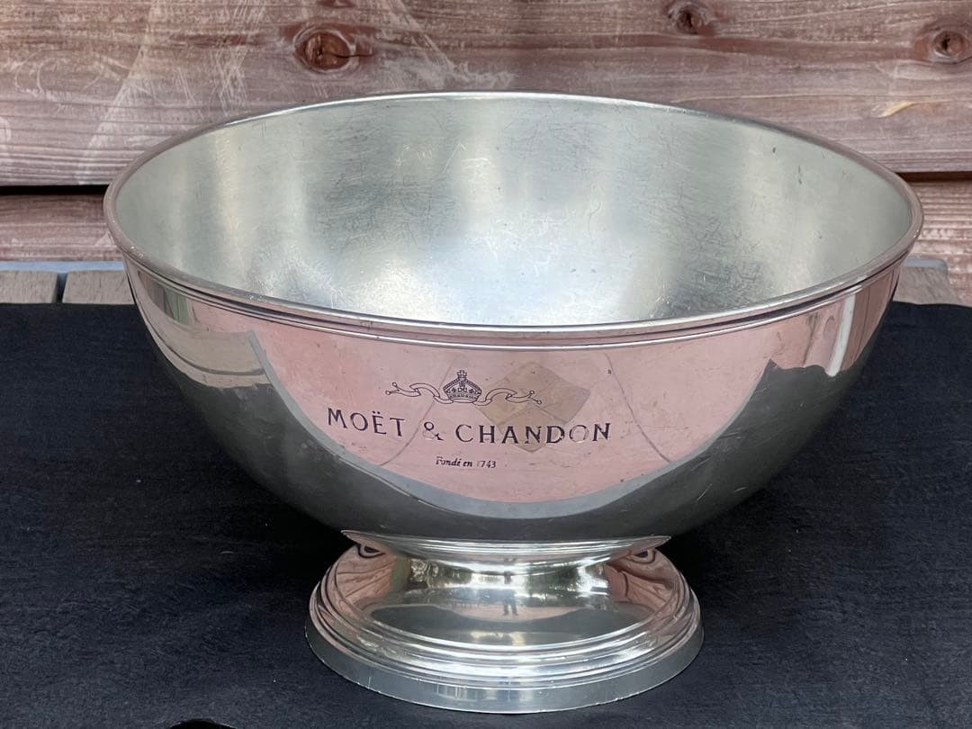 Moet & Chandon Champagne Ice Bucket Cooler Pewter Vintage From JAPAN