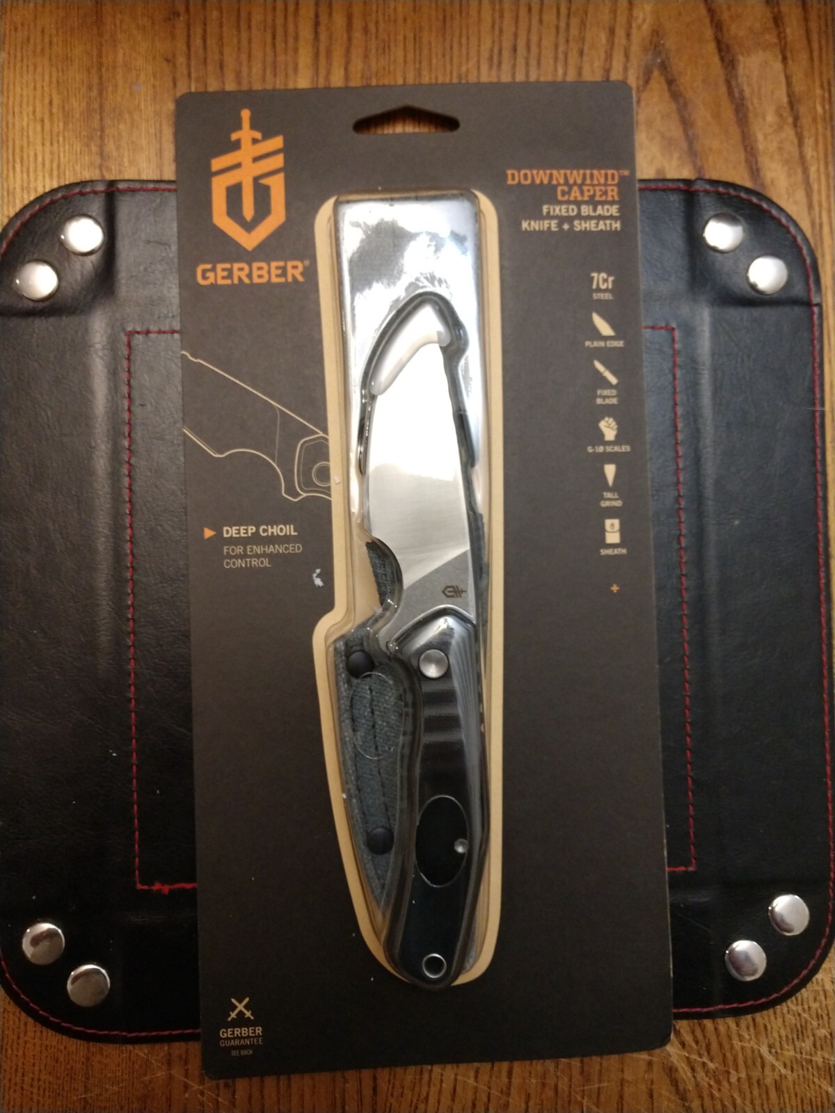 GERBER Downwind Caper G-10 Handles  3.5" 7CR17Mov S.S. Blade Sheath  2.1 OZ W.T.