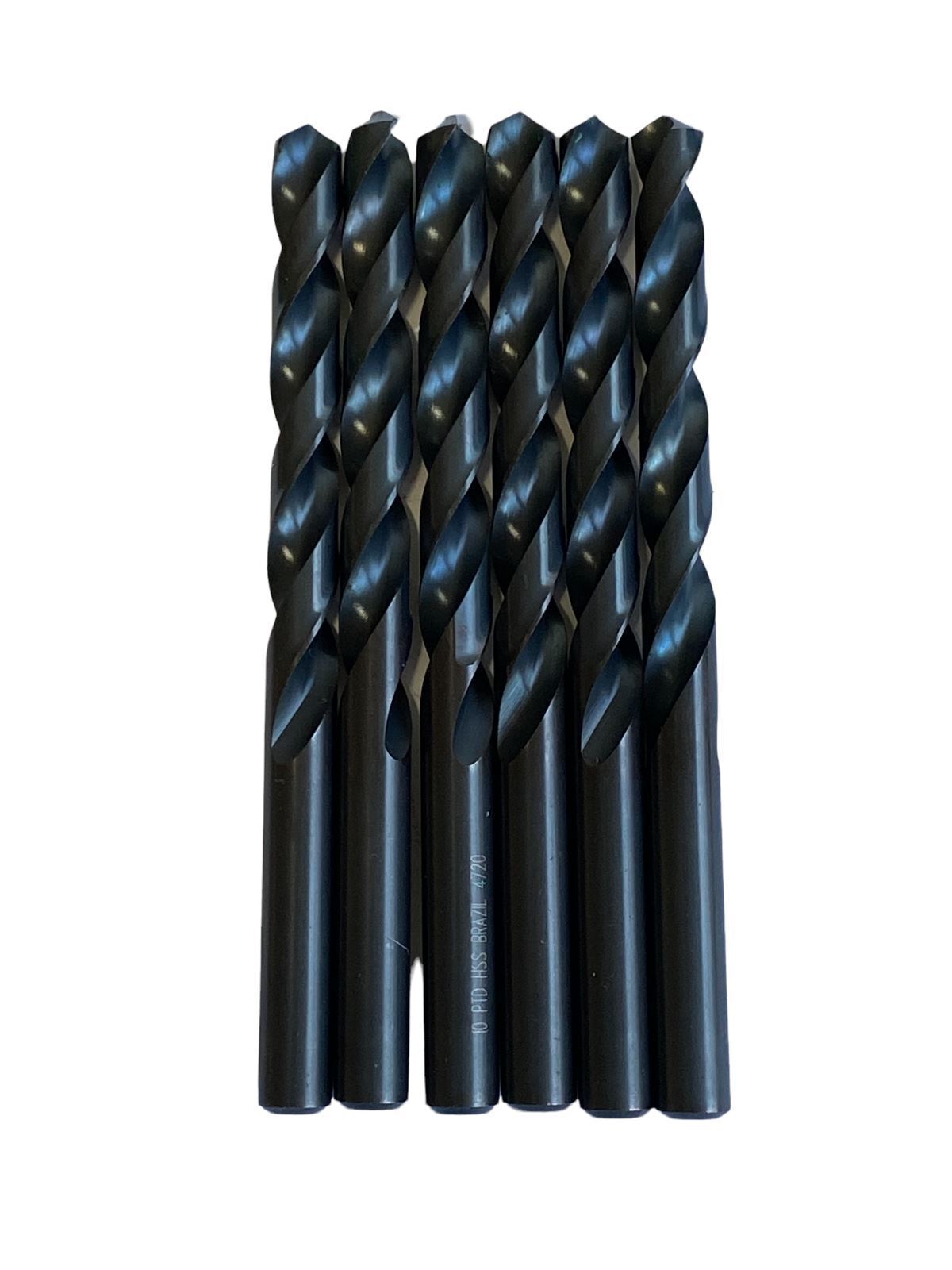 Precision 029100 Jobber Length 2AB 10.00 HSS Black Oxide - 6Pcs - New