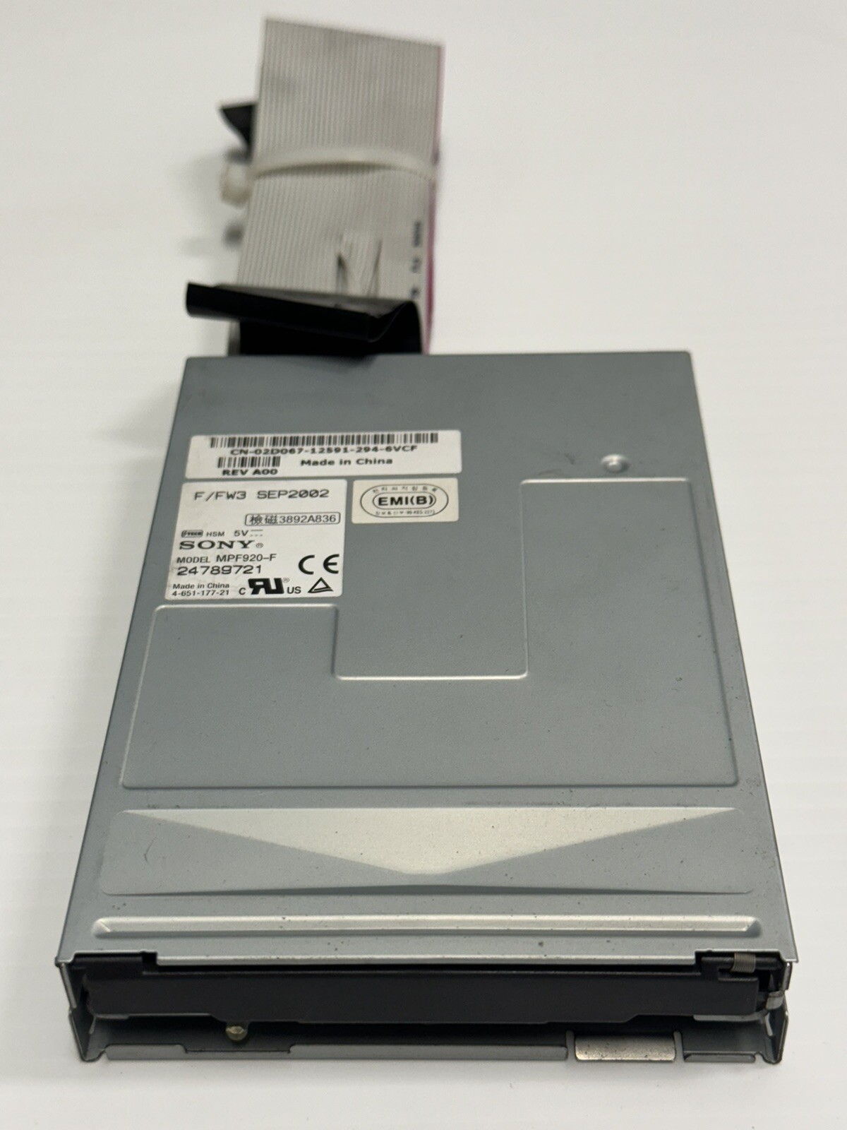 💾💻 Sony MPF920-F Internal 3.5” Floppy Disk Drive 1.44MB 4-651-17721 W/ Cable