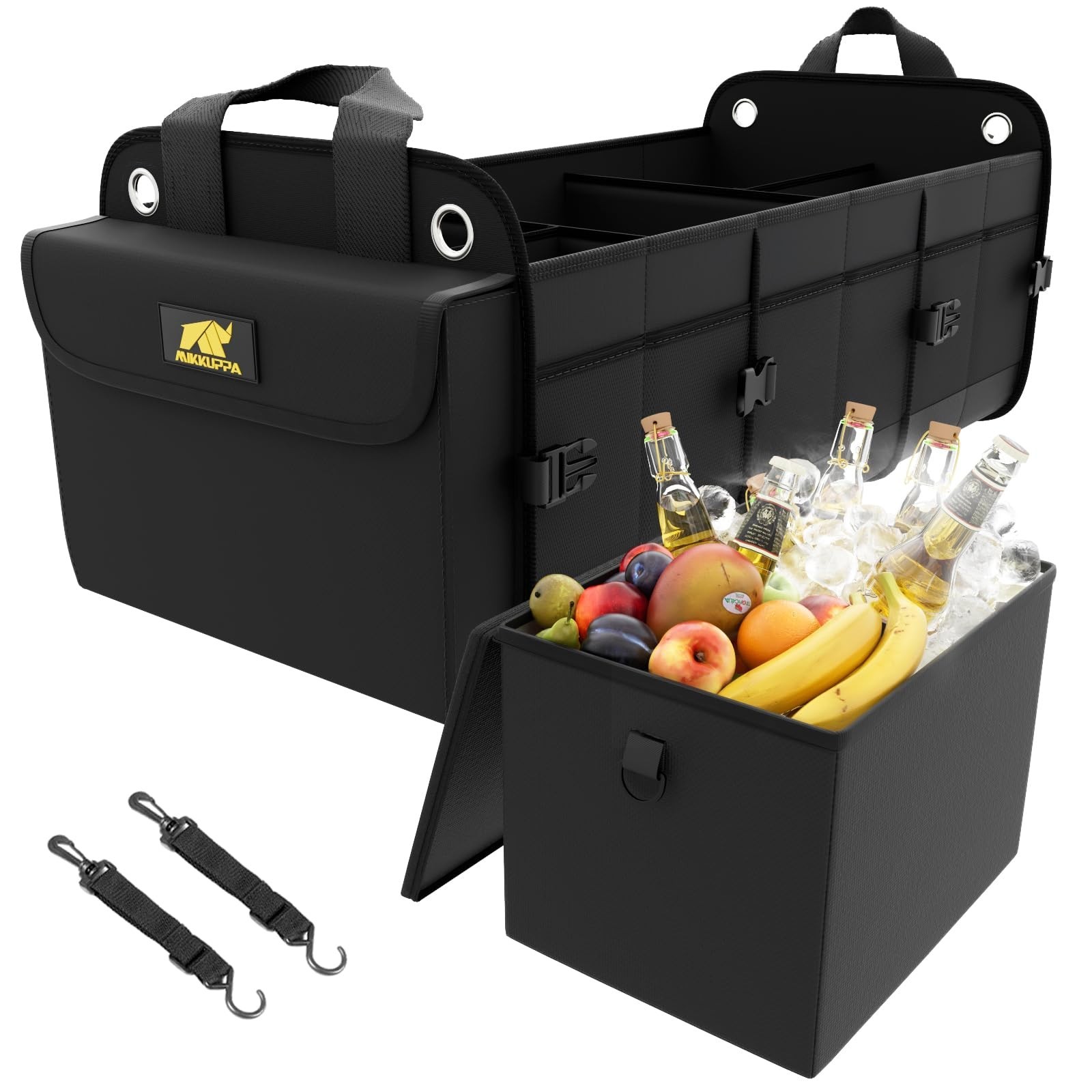 MIKKUPPA Car Trunk Organizer with Cooler - 100L Large Car Organizer, 1680D Ox...