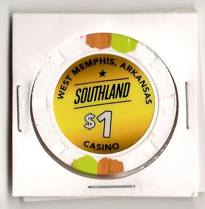 2020 SOUTHLAND CASINO HOTEL WEST MEMPHIS ARKANSAS $1 CASINO CHIP CG237490