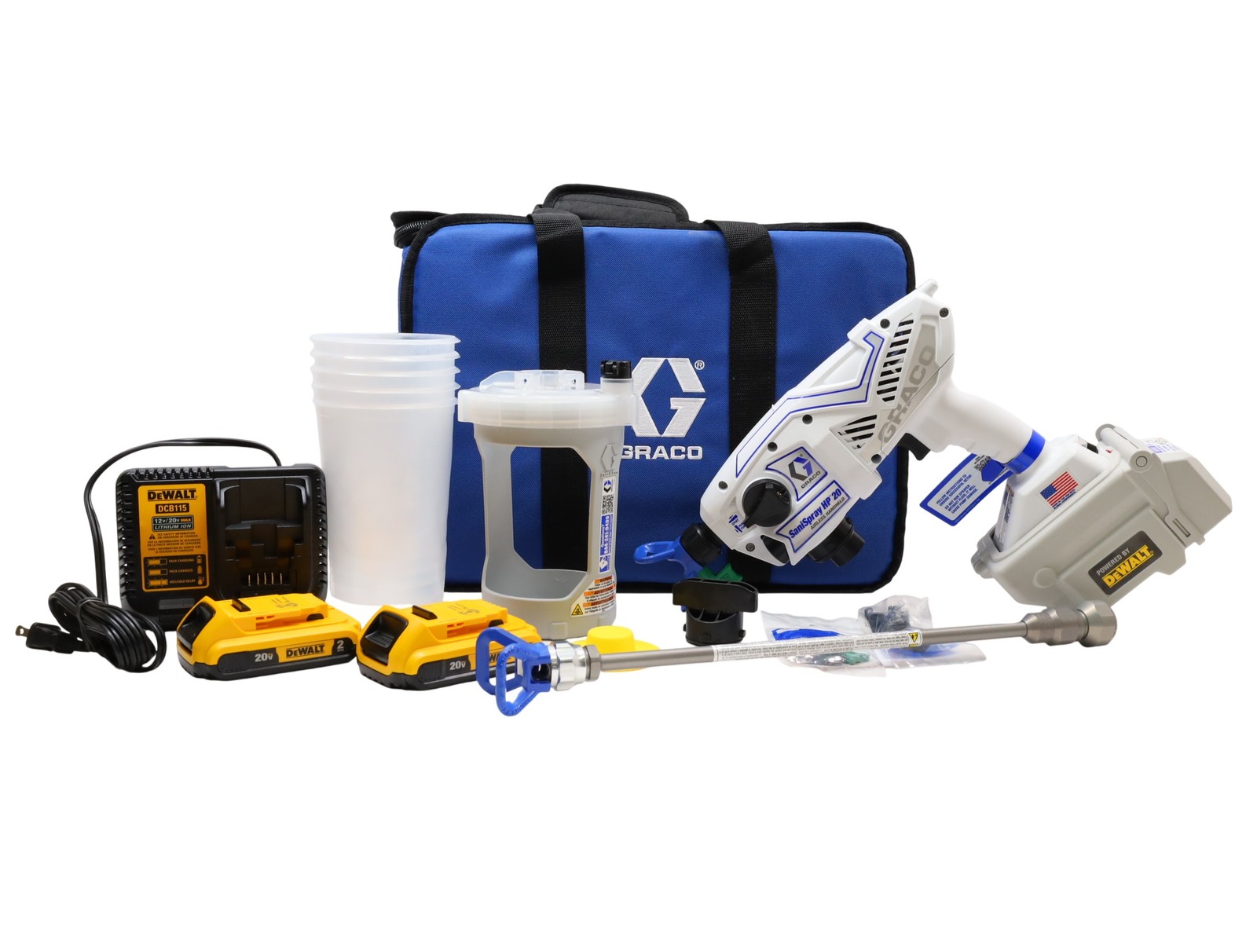 Graco SaniSpray HP 20 25R791 20V Lithium-Ion Airless Disinfectant Sprayer Kit