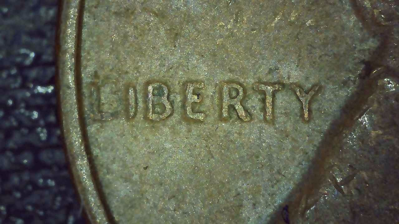 1969 D Lincoln Penny error floating roof, missing FG