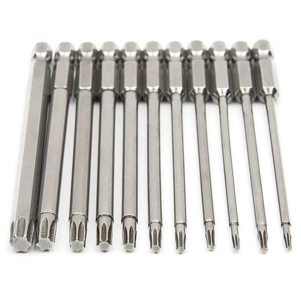 Screwdriver Bit 100mm/3.94in 6.35mm / 1/4 Inch Shank 60HRC Hardness Alloy Steel