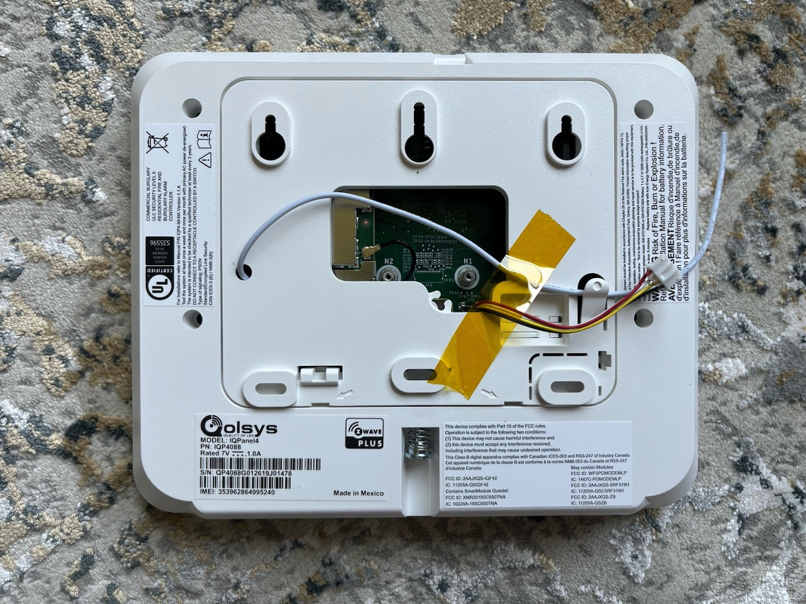 Qolsys IQ Panel 4 - White, 7" Touchscreen