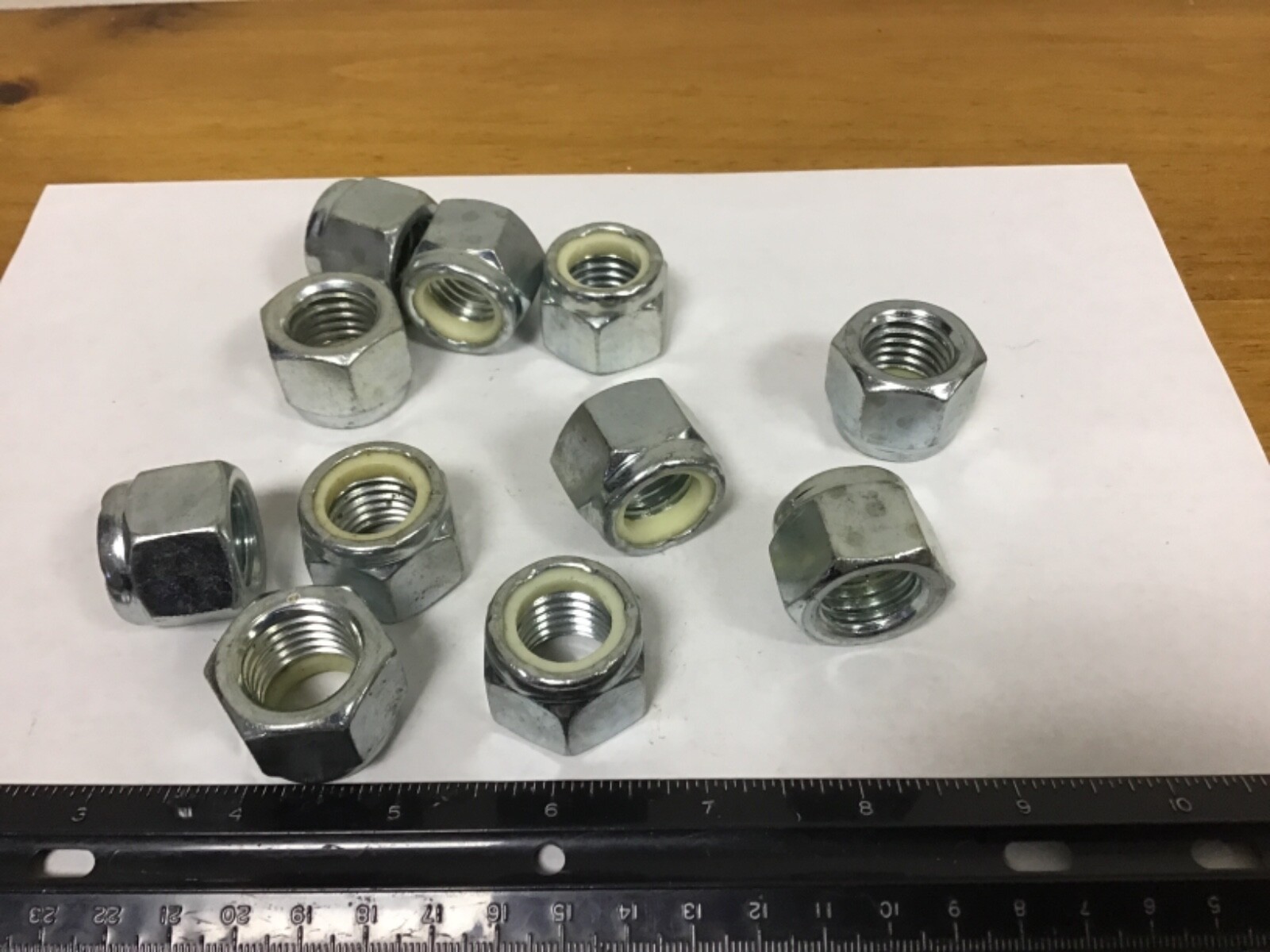 New Qty (12) 3/4-10 Nylon Insert Locknuts, Grade 5