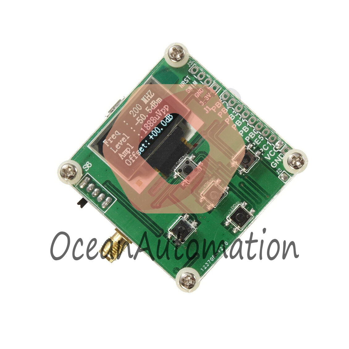 1-500Mhz OLED RF Power Meter -70~15dBm 1nW～2W Power Set RF Attenuation Value new
