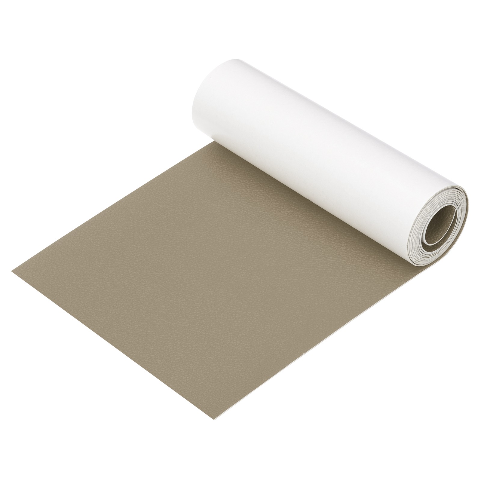 Leather Patches for Furniture, 6.3 x 61 Inch Self Adhesive Tape, Gray Khaki