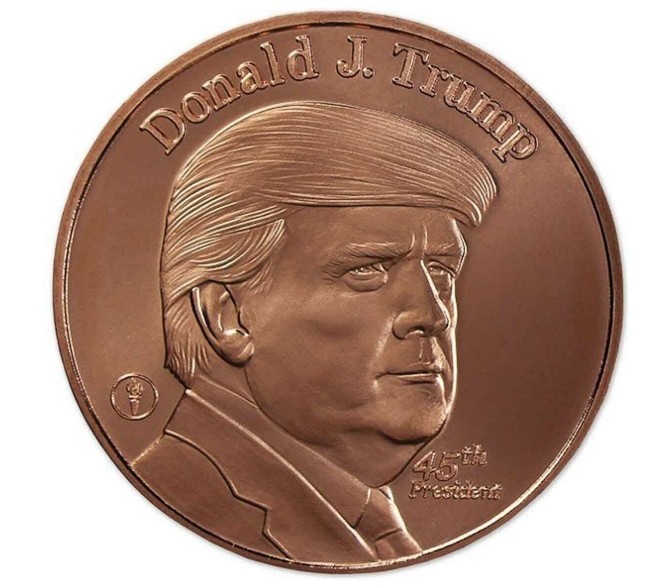 Lot of 10 Donald Trump 1oz Copper Round .999 pure Copper Coin - Limited Edition