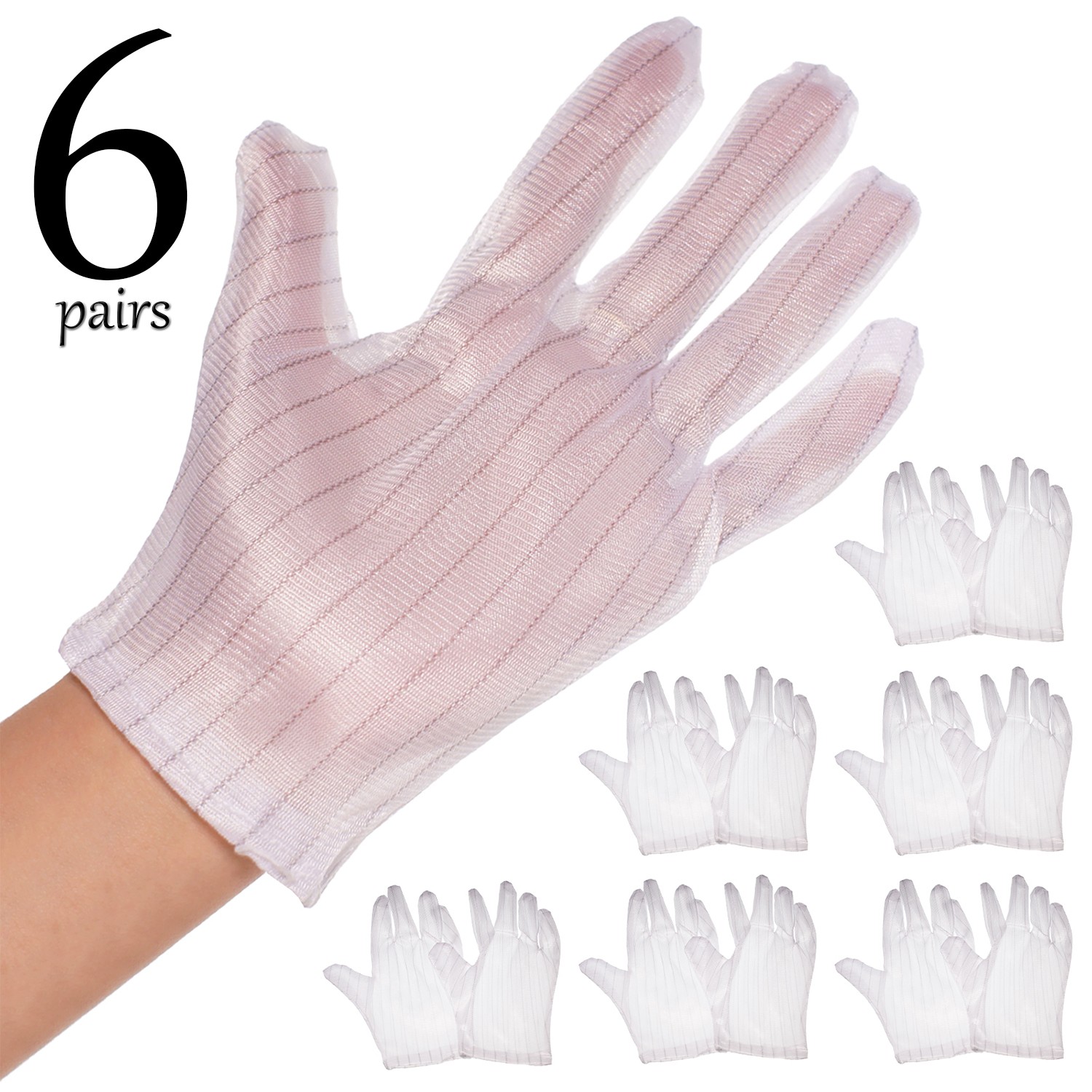 Darkroom Anti-Static Dust-Proof Gloves 6 Pairs for Film Developing Processing