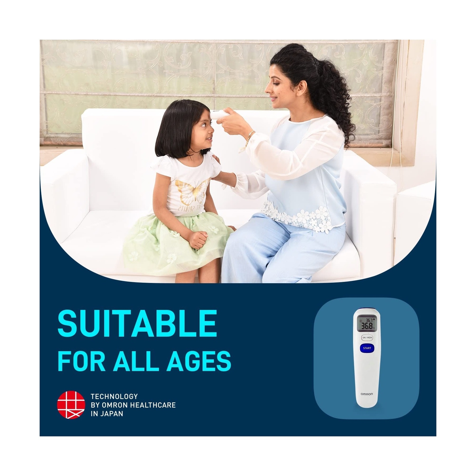 Omron Mc-720 Non-Contact Forehead Thermometer