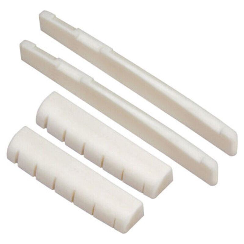 3 Set 6 String Acoustic Guitar Real Bone Bridge Saddle and Nut Made By Real Bone