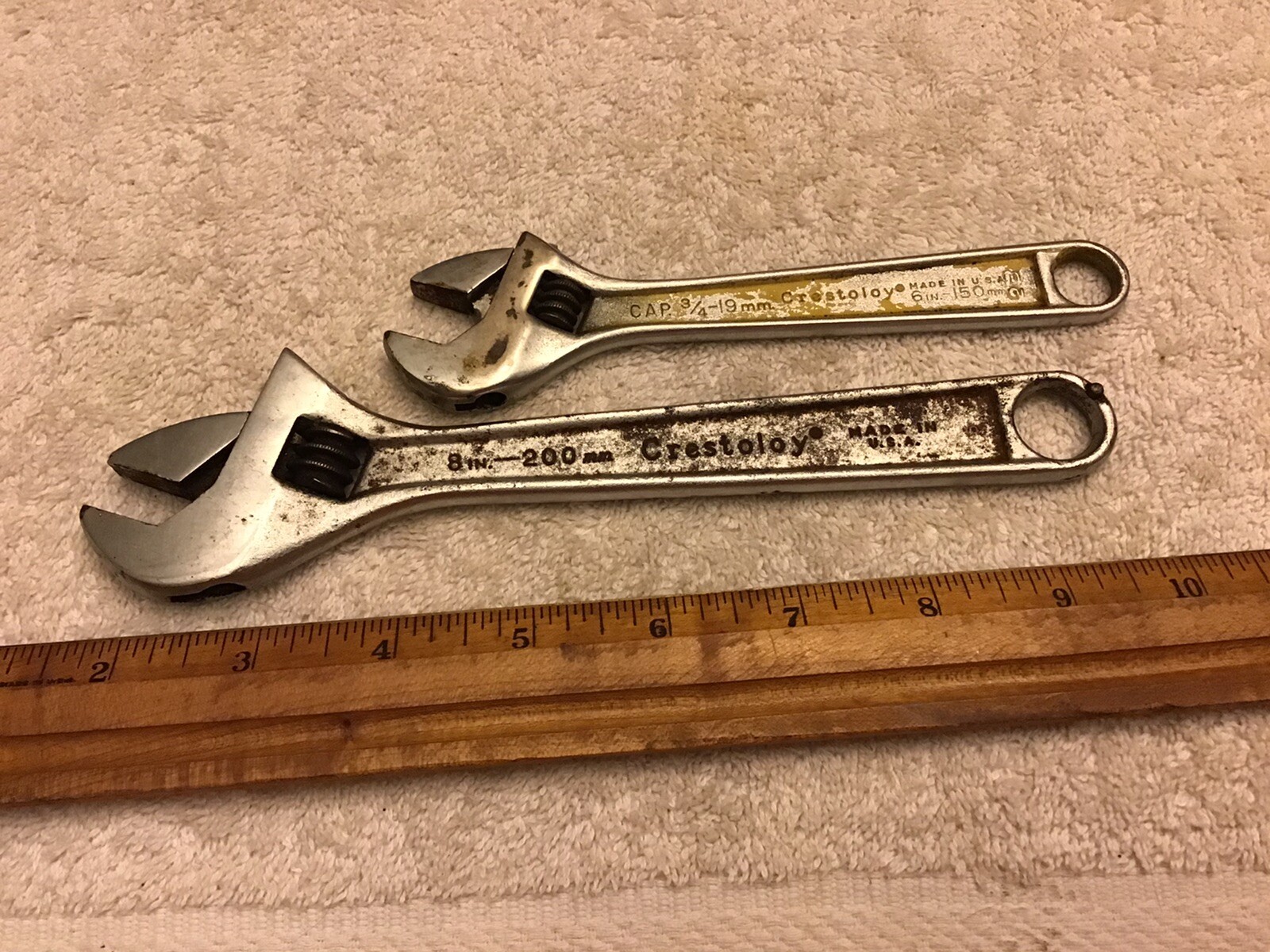 Crescent Crestoloy Adjustible Wrenches 8” And 6”