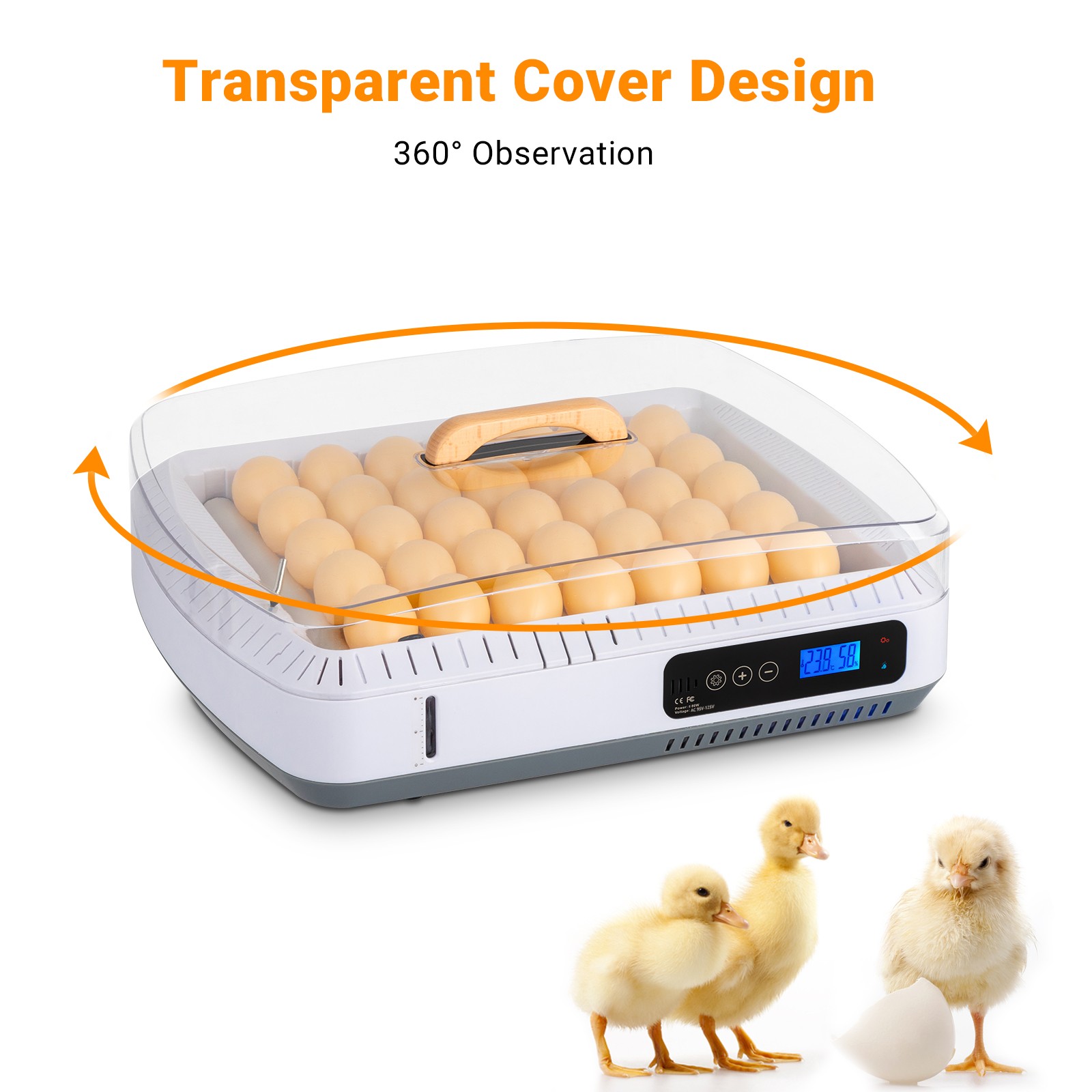 35 Eggs Incubator Fully Automatic Turning & Water Refill Temp & Humidity Control