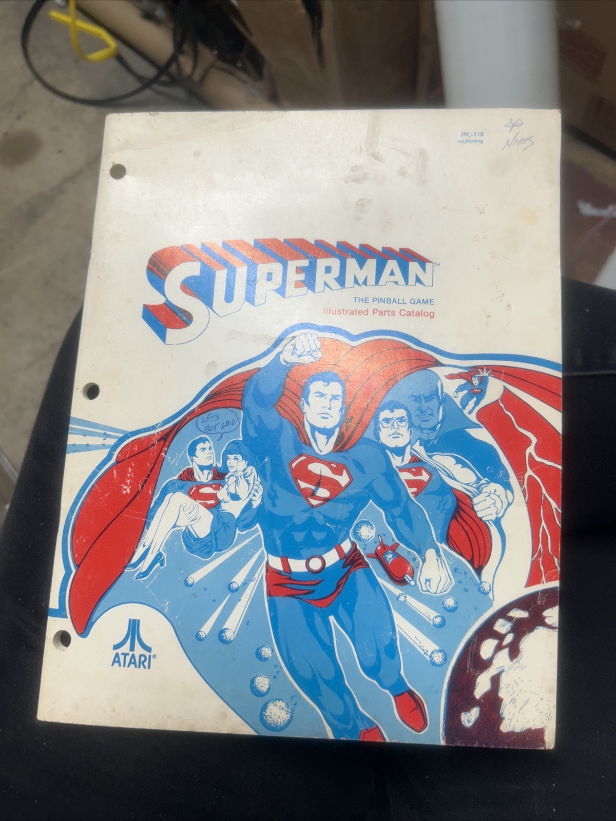 Atari SUPERMAN ILLUSTRATED PARTS CATALOG Pinball Machine Manual - used original