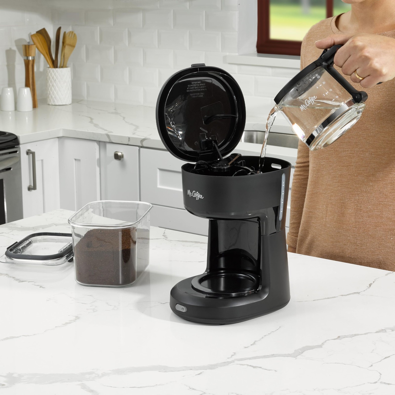 Mr. Coffee® 5-Cup Mini Brew Switch Coffee Maker, Black 5-Cup,