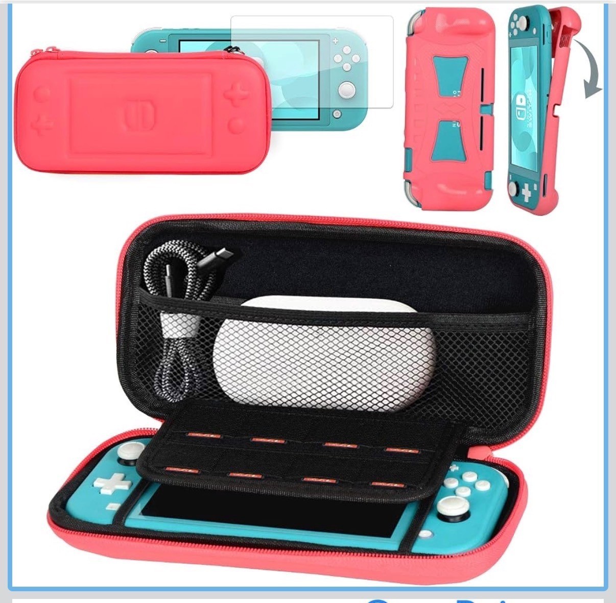 Carrying Case for Nintendo Switch Lite - with 1 Screen Protector