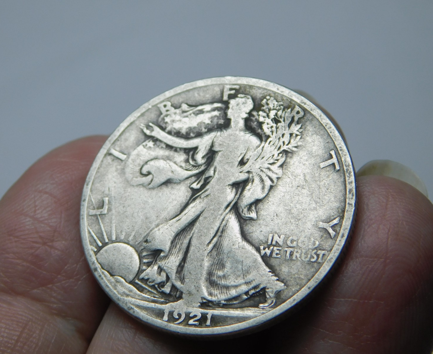 KEY DATE 1921 - S 100% ORIGINAL FINE+ !!!!!! FROM SET - BOLD RIMS !!!!!! ✨