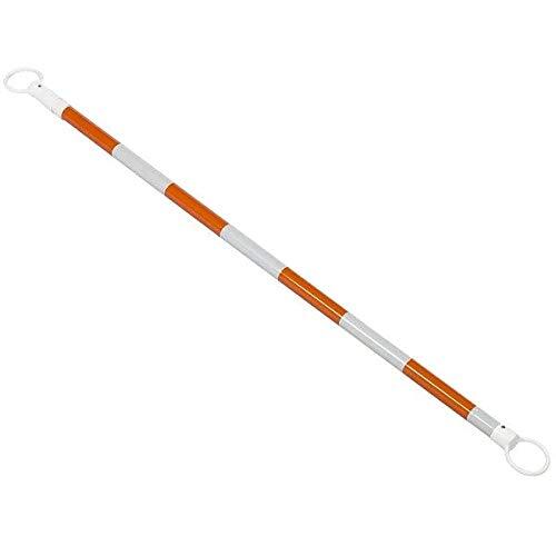 Orange and White Retractable Barrier for Traffic Cones - 2" OD - 53-84"
