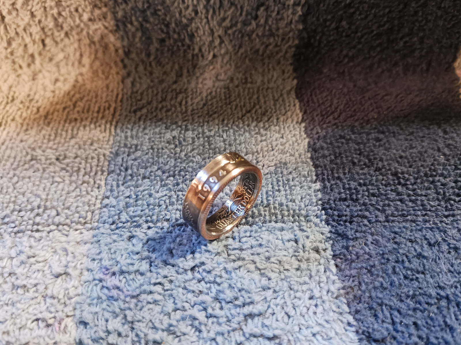 1994 Washington Quarters, Handmade Coin Ring, Size 6   clad
