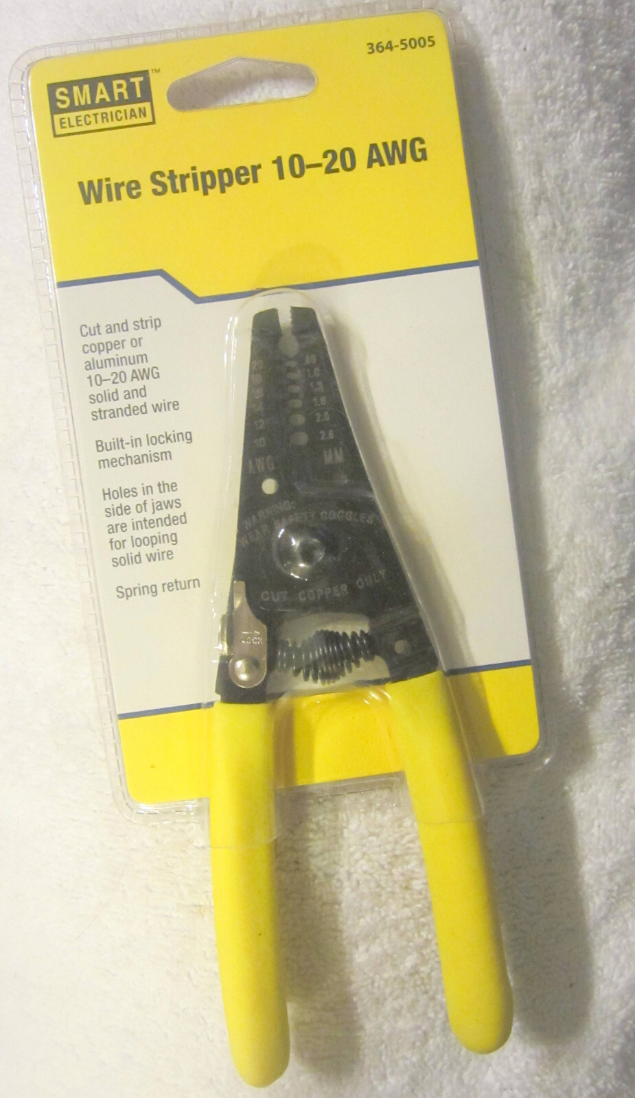 10-20 awg New SMART ELECTRICIAN  Wire Stripper/ Cutter  with Lock in pack