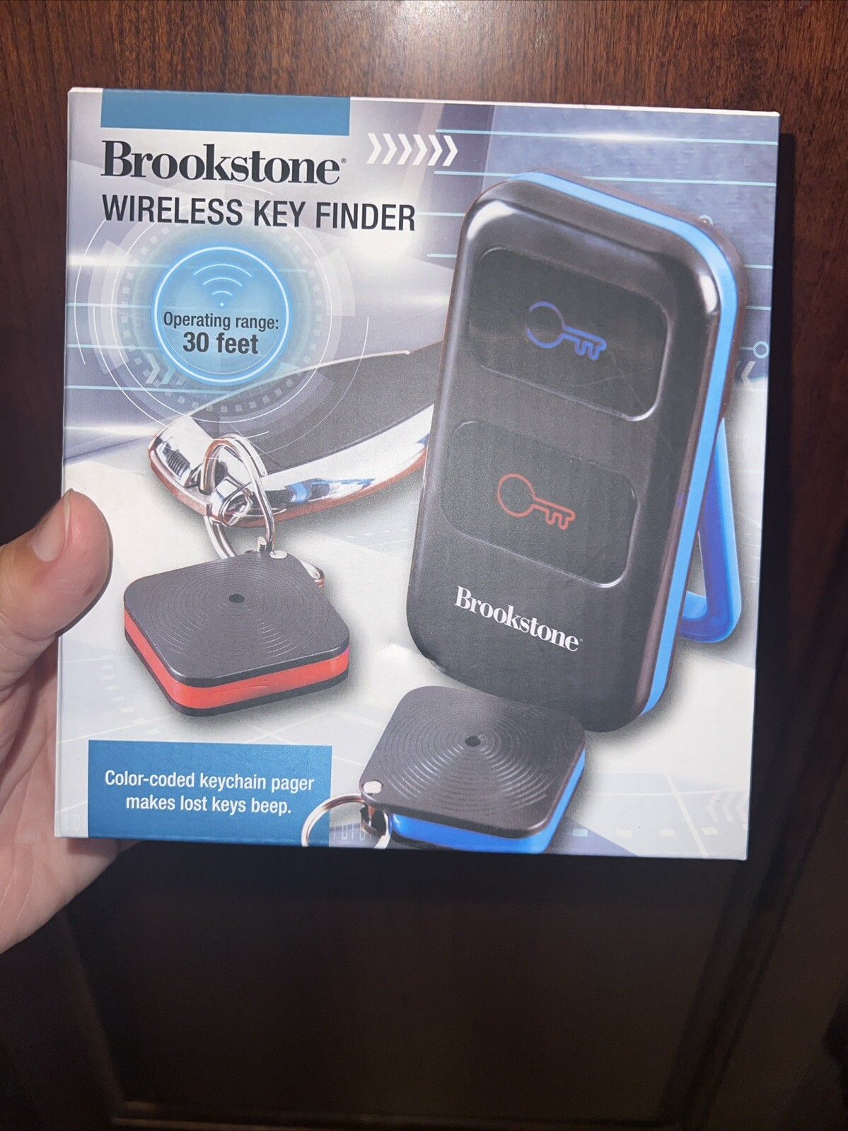 Brookstone Wireless Key Finder Operating Range 30' NEW SEALED BOX