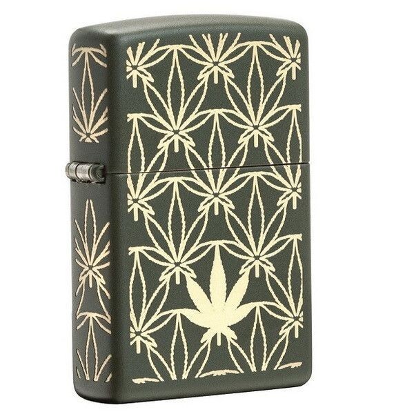 Zippo green Matte Pattern Pocket Lighter 29589