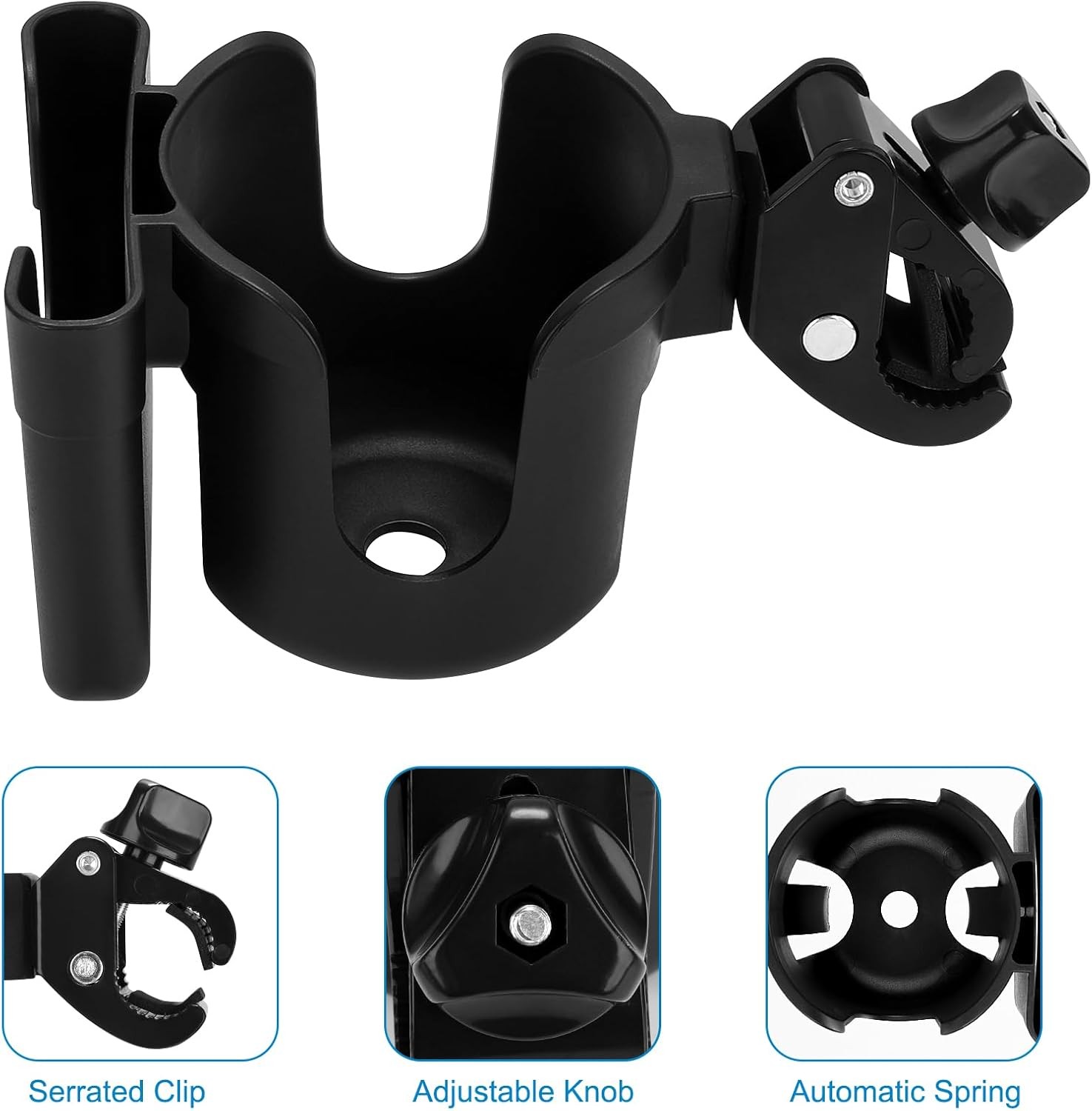 Accmor 2-in-1 Walker Cup Holder with Phone Holder, Wheelchair Cup Holder, Rollat