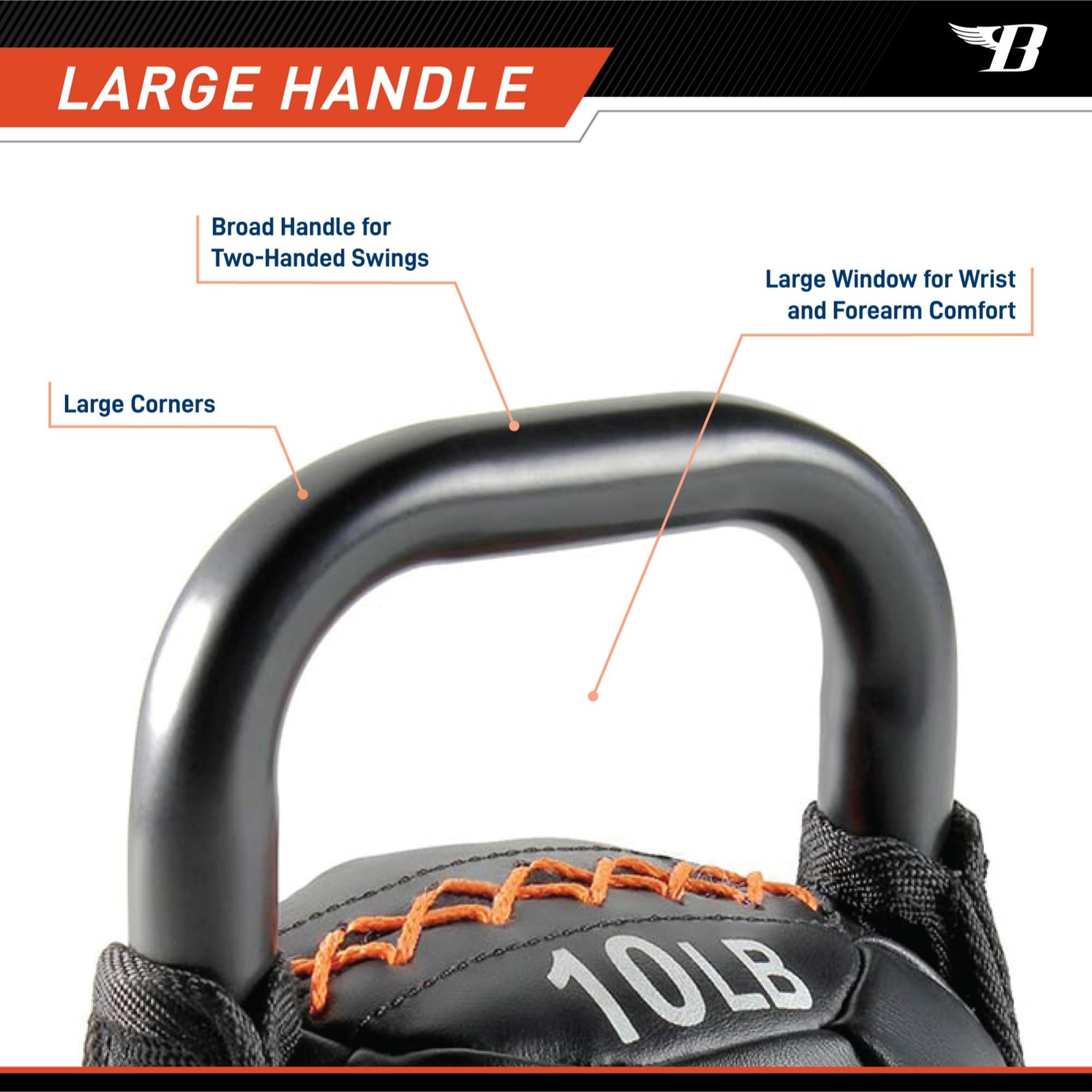by Kim Lyons Soft Kettlebell 10 lb – Ergonomic Handle for Strength, Condition...