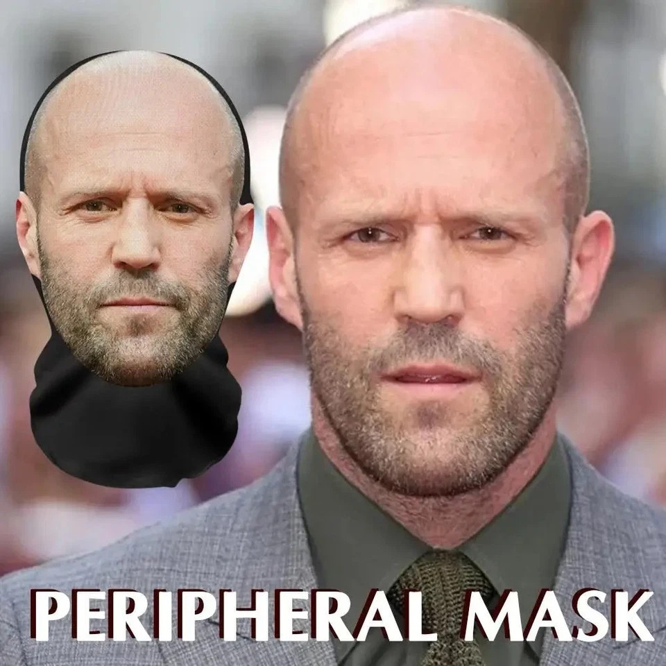 New 3D Printed Mask Elastic Mesh Cosplay Headwear Hip Hop Fashion Face Mask Men