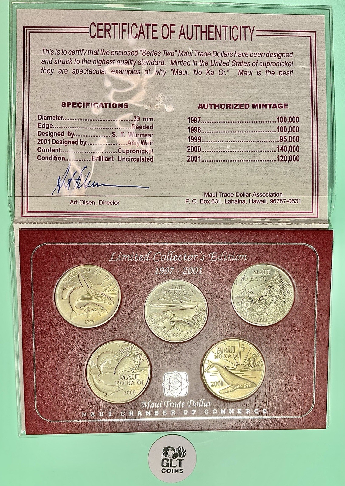 Maui Trade Dollar Set 1997–2001 ✦ Series Two ✦ Limited Collector Edition