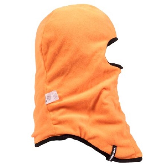 Mossy Oak Camo Reversible To Blaze Orange Face Mask Neck Wrap Hood Hunting Cap