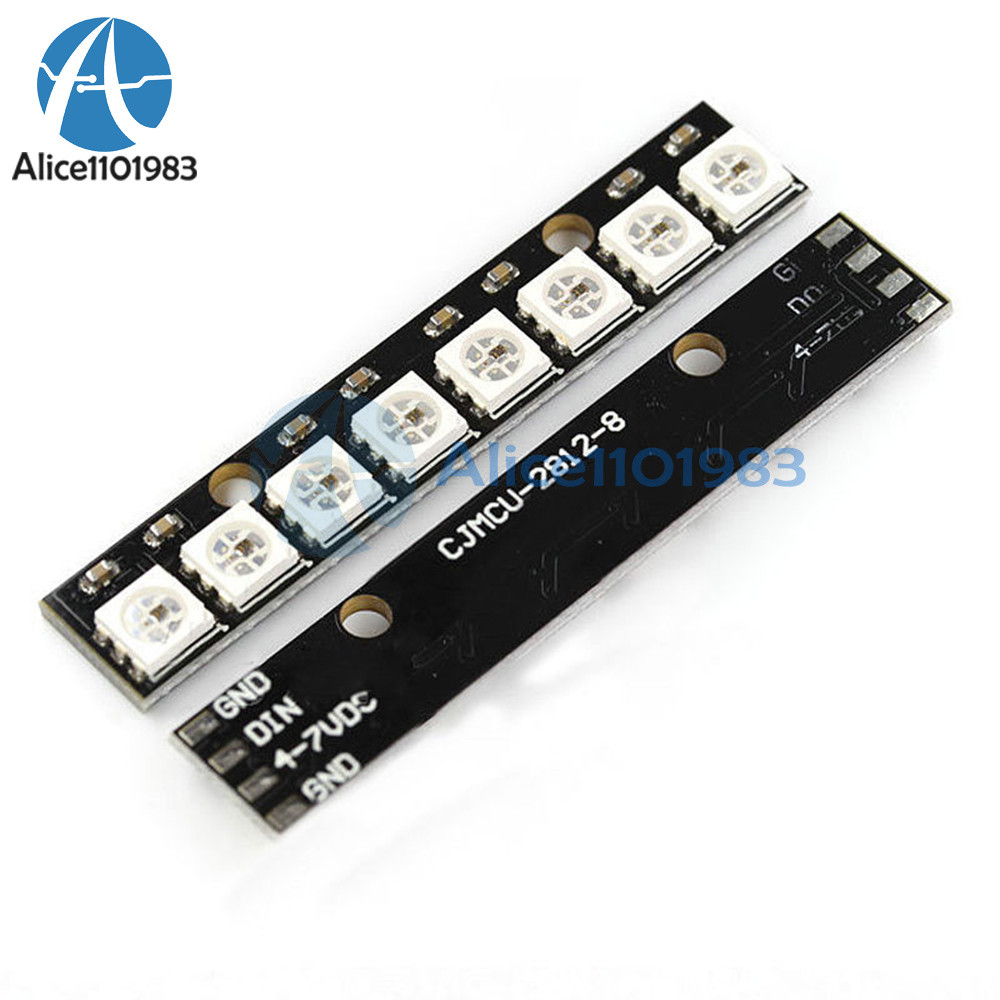 5pcs Black 8 Channel WS2812 5050 RGB 8 LEDs Light Strip Driver Board for Arduino
