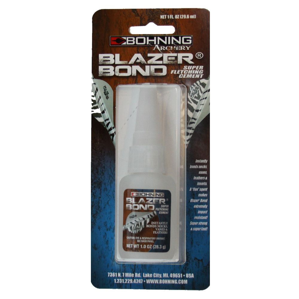 Bohning Adhesive Blazer Bond 1 oz Bottle #20775 Fletching Cement