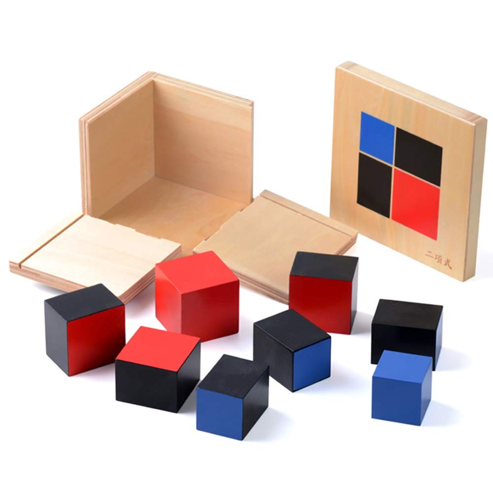 Montessori Binomial Cube,Montessori Math Toys Sensorial Materials for Toddlers,