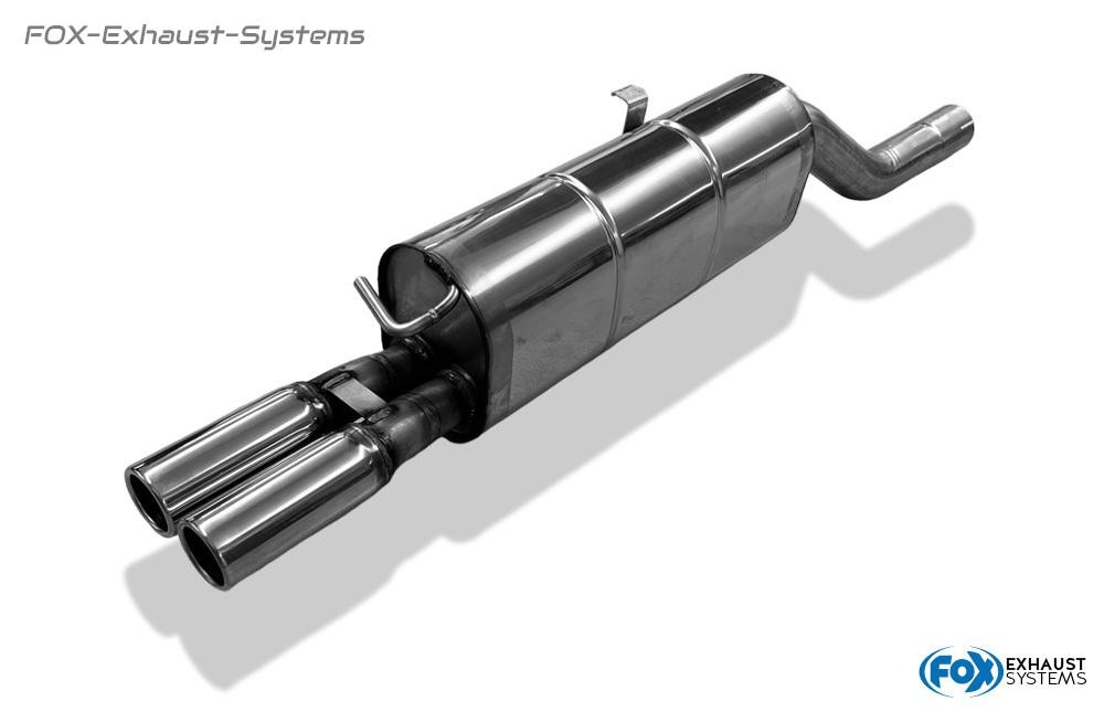 FOX Sport Exhaust BMW 5 Series E28 520i Mod. Without Cat 2x63mm Roll Straight