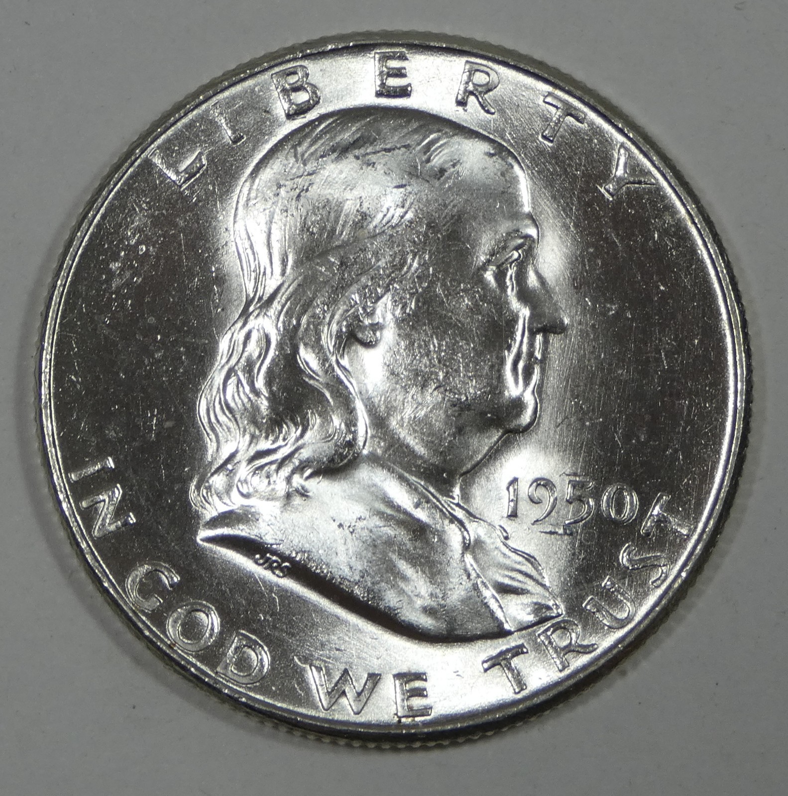 1950 Franklin Half Dollar Nice BRILLIANT UNCIRCULATED Silver 50c
