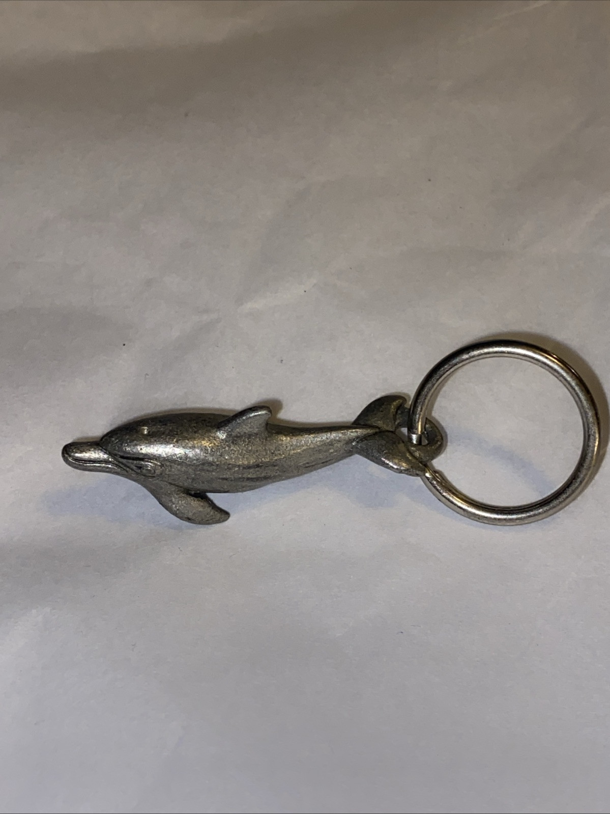 Pewter Dolphin Key Chain