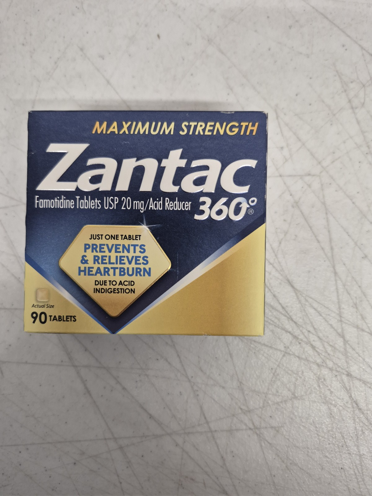 ZANTAC 360 Maximum Strength Acid Reducer (90 Count Box) Exp 08/2026