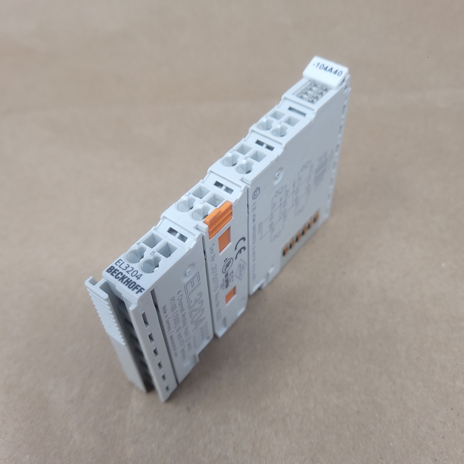 BeckHoff EL3204 EtherCAT Terminal, 4 Channel Analog Input - USED