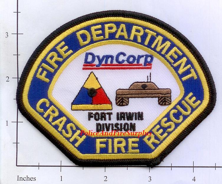 California - Fort Irwin Division DynCorp Crash Fire Rescue CA Fire Dept Patch
