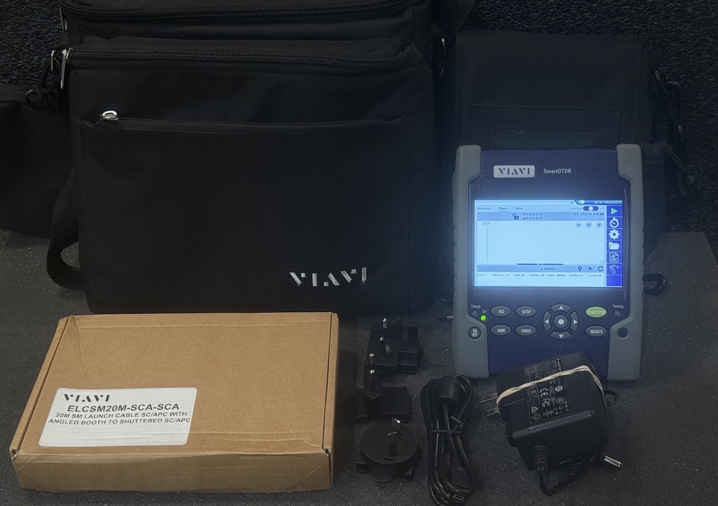 VIAVI E118FA65PPM SmartOTDR Fiber Test Kit 1650nm Live PON Power Meter 22