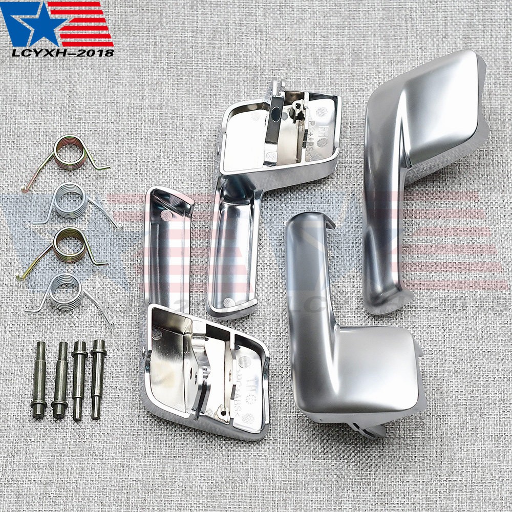 4pcs Door Handle Inside Interior Satin Chrome for Expedition 2003 2004 2005 2006
